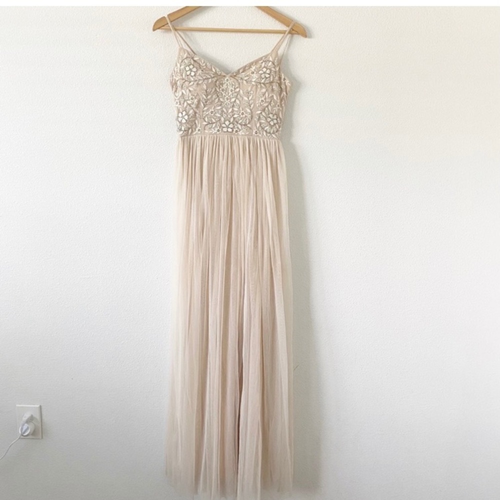 BHLDN Elowen dress in oyster, size 2